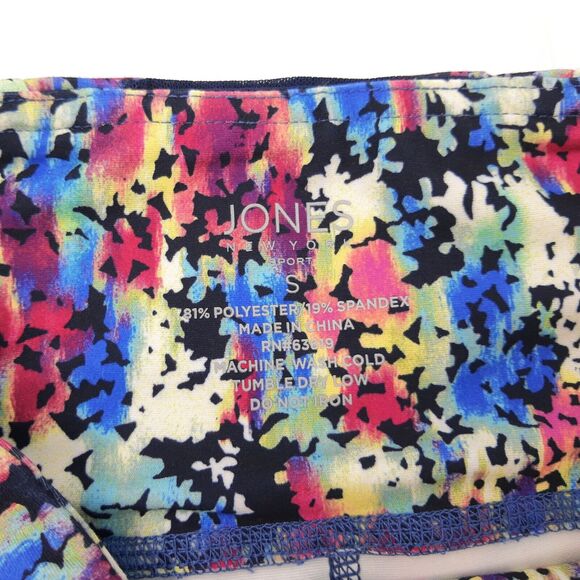 Jones New York Women Abstract Stream Sports Workout 7/8 Crop Leggings Size M - Picture 4 of 5
